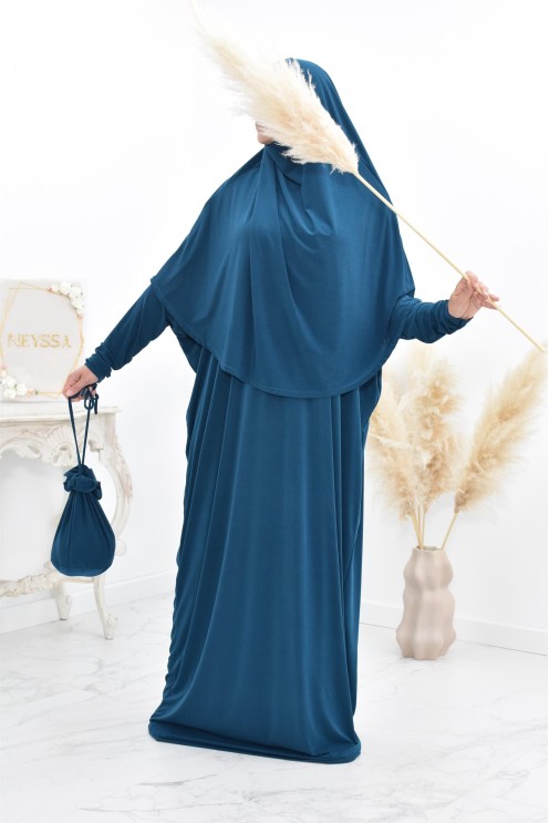 Abaya papillon ample de priere avec hijab intégré au meilleur prix