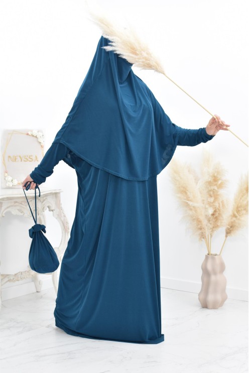 Abaya papillon ample de priere avec hijab intégré au meilleur prix