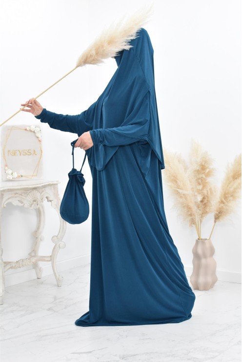 Abaya papillon ample de priere avec hijab intégré au meilleur prix