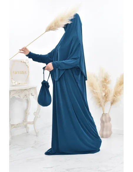Abaya papillon ample de priere avec hijab intégré au meilleur prix