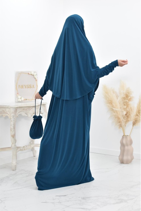 Abaya papillon ample de priere avec hijab intégré au meilleur prix