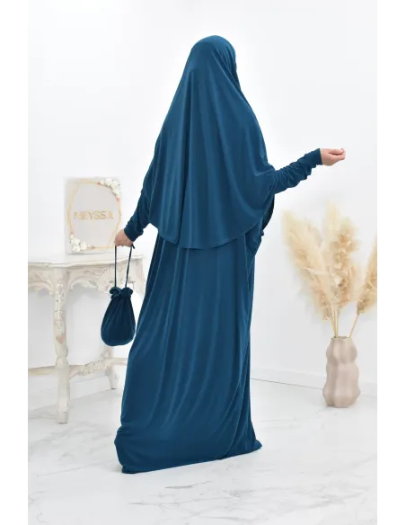 Abaya papillon ample de priere avec hijab intégré au meilleur prix