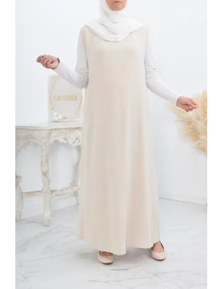 Sous robe sans manches à porter sous les abayas et avec un kimono.