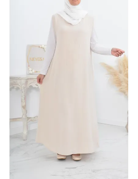 Sous robe sans manches à porter sous les abayas et avec un kimono.