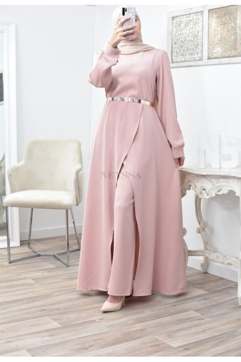 Ensemble tunique avec palazzo pour femme voilée classe et chic 