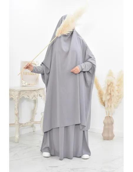 jilbab 2 pieces en wool peach haut de gamme et pas cher