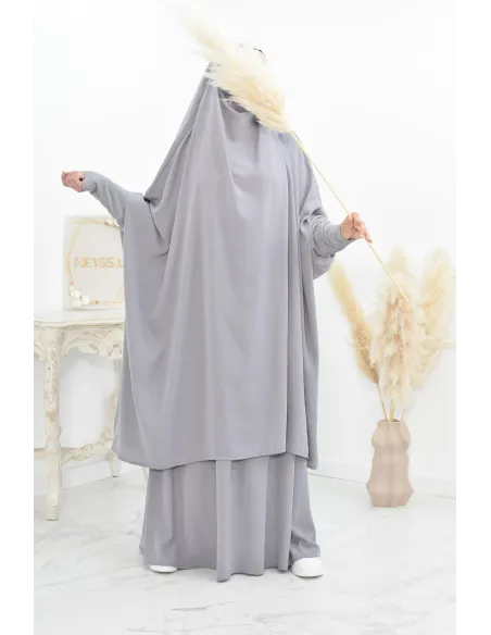 jilbab 2 pieces en wool peach haut de gamme et pas cher