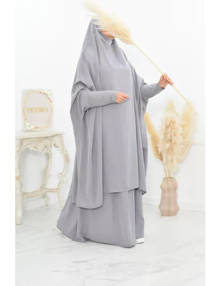 jilbab 2 pieces en wool peach haut de gamme et pas cher