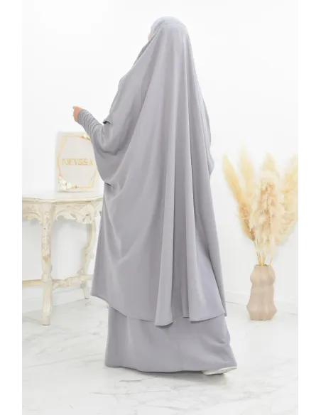 jilbab 2 pieces en wool peach haut de gamme et pas cher