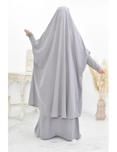 jilbab 2 pieces en wool peach haut de gamme et pas cher