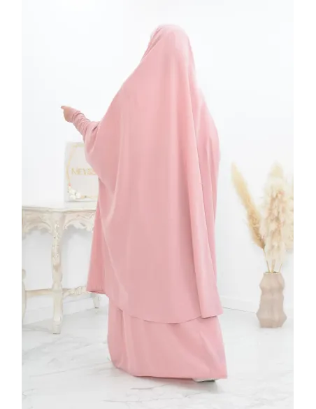 jilbab 2 pieces en wool peach haut de gamme et pas cher