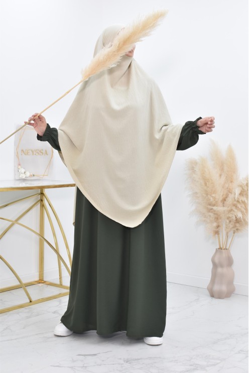 Long khimar pointu pour femme musulmane hijab légiféré