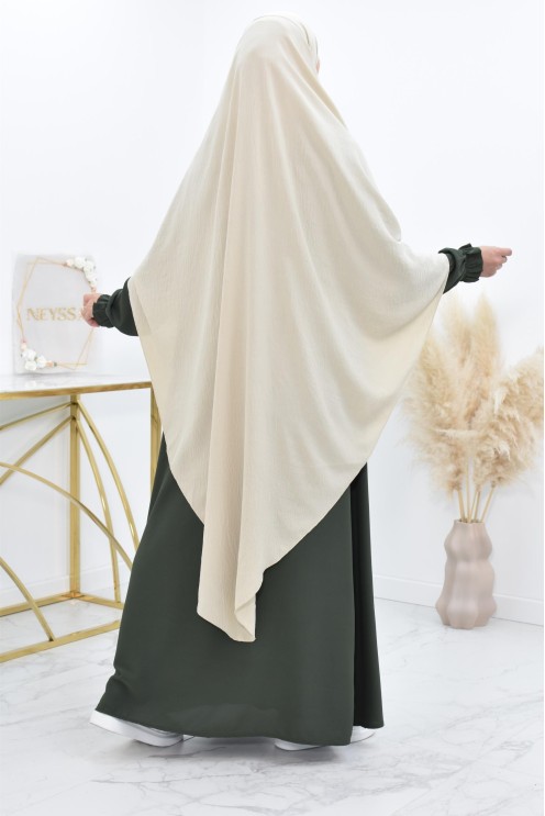 Long khimar pointu pour femme musulmane hijab légiféré