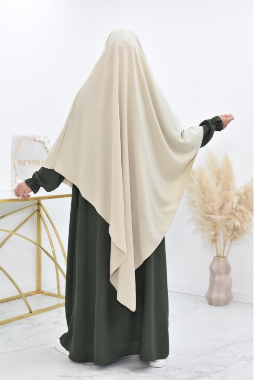 Long khimar pointu pour femme musulmane hijab légiféré