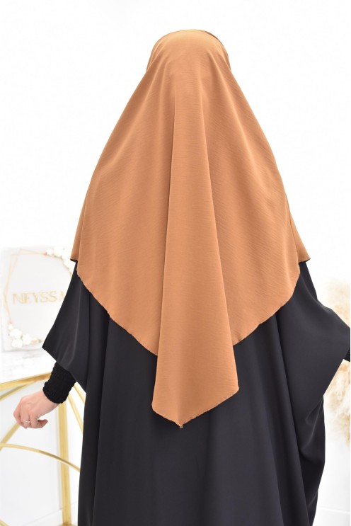 Khimar court rond fluide en jazz pas cher pour femme musulmane