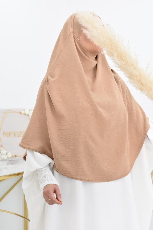 Lang fließender runder Khimar in billigem Jazz für muslimische Frauen