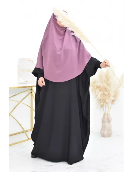 Long khimar rond fluide en jazz pas cher pour femme musulmane