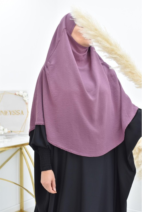 Long khimar rond fluide en jazz pas cher pour femme musulmane