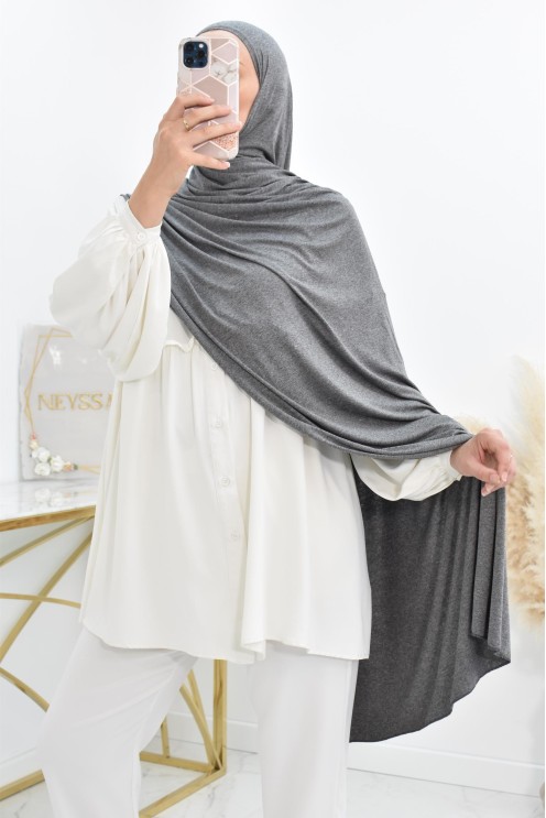 Hijab à enfiler long xxl jersey de viscose pour hijabi femme voilée