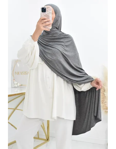 Hijab à enfiler long xxl jersey de viscose pour hijabi femme voilée