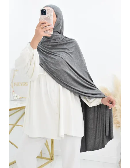 Hijab à enfiler long xxl jersey de viscose pour hijabi femme voilée