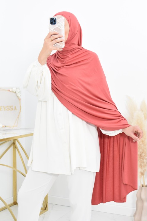 Hijab à enfiler long xxl jersey de viscose pour hijabi femme voilée