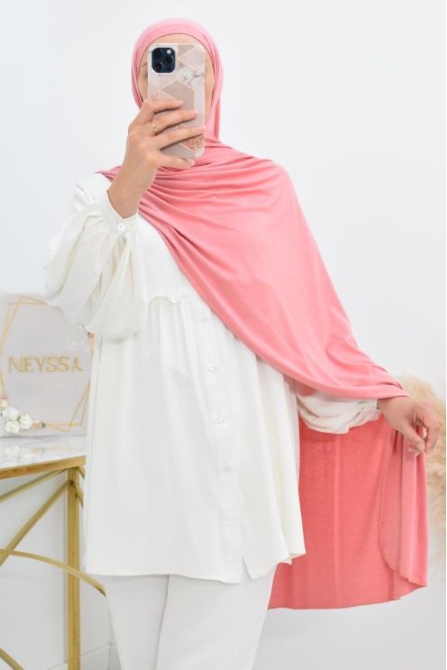 Hijab à enfiler long xxl jersey de viscose pour hijabi femme voilée