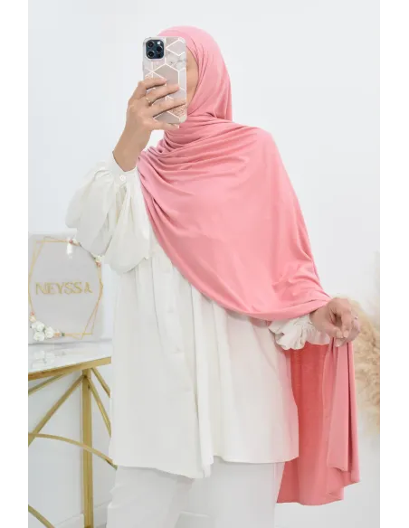 Hijab à enfiler long xxl jersey de viscose pour hijabi femme voilée