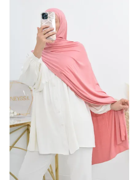 Hijab à enfiler long xxl jersey de viscose pour hijabi femme voilée