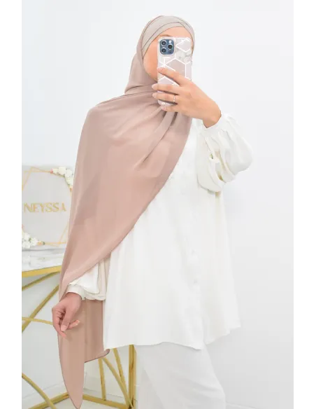 hijab prêt à enfiler en mousseline style turque hijab bonnet intégré 