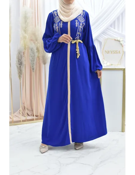 Abaya mère ou fille style caftan avec broderies parfait les fêtes