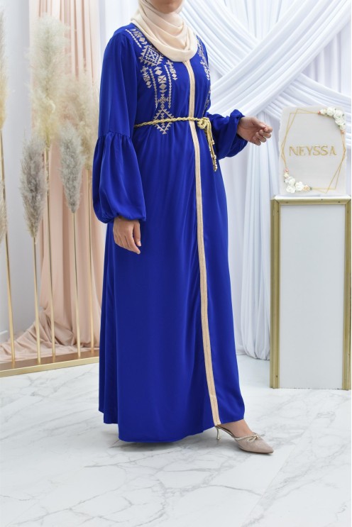 Abaya mère ou fille style caftan avec broderies parfait les fêtes