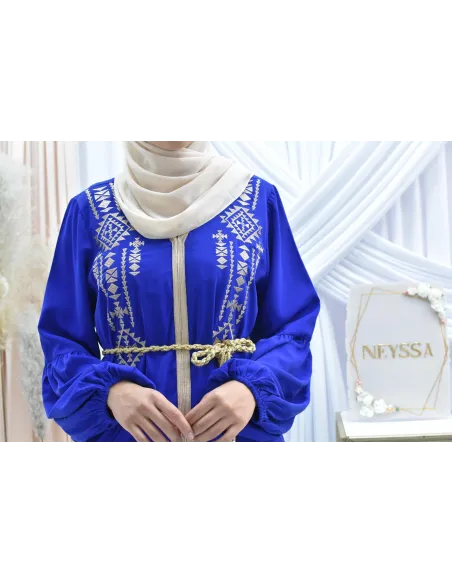 Abaya mère ou fille style caftan avec broderies parfait les fêtes