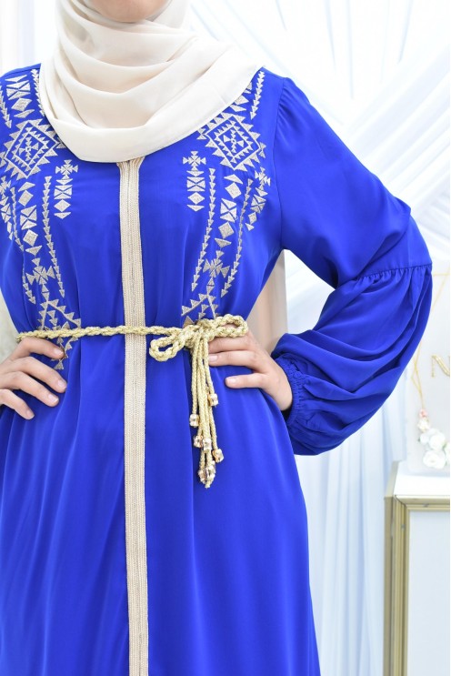 Abaya mère ou fille style caftan avec broderies parfait les fêtes