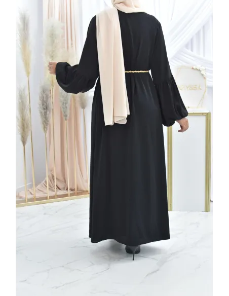 Abaya traditionnelle duo mère ou fille style caftan avec broderies