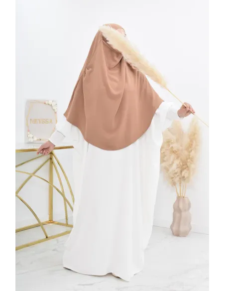 Long khimar rond fluide en jazz pas cher pour femme musulmane
