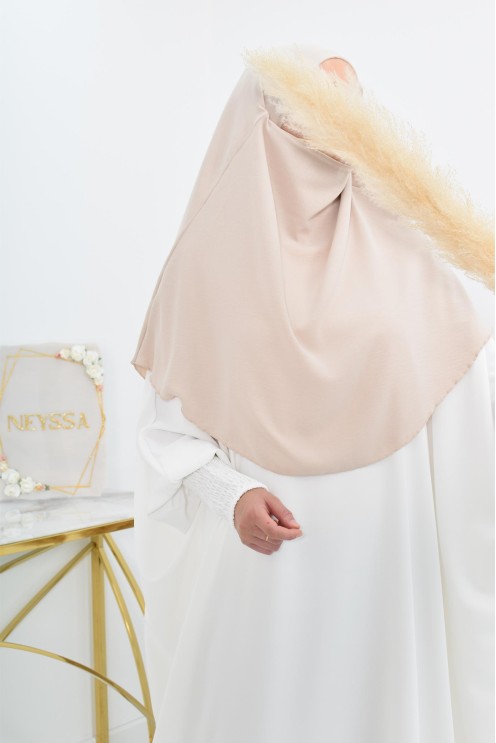 Khimar court rond fluide en jazz pas cher pour femme musulmane