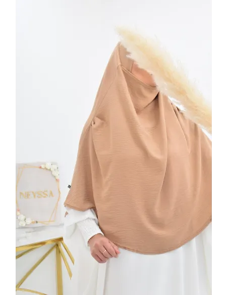 Lang fließender runder Khimar in billigem Jazz für muslimische Frauen