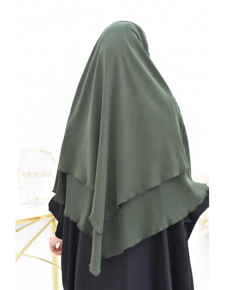 Long khimar 2 voiles  Jazz pour femme musulmane voilée