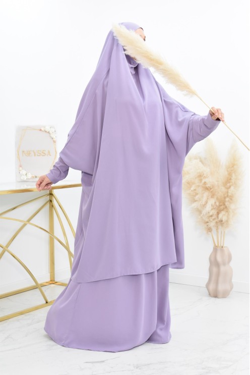 jilbab 2 pieces en wool peach haut de gamme et pas cher