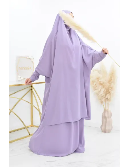 jilbab 2 pieces en wool peach haut de gamme et pas cher