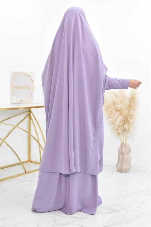 jilbab 2 pieces en wool peach haut de gamme et pas cher