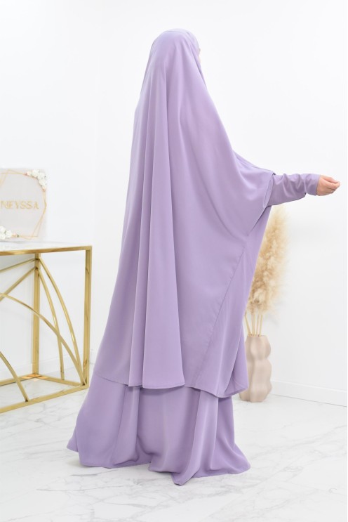 jilbab 2 pieces en wool peach haut de gamme et pas cher