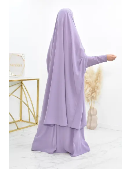 jilbab 2 pieces en wool peach haut de gamme et pas cher