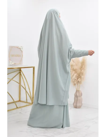 jilbab 2 pieces en wool peach haut de gamme et pas cher