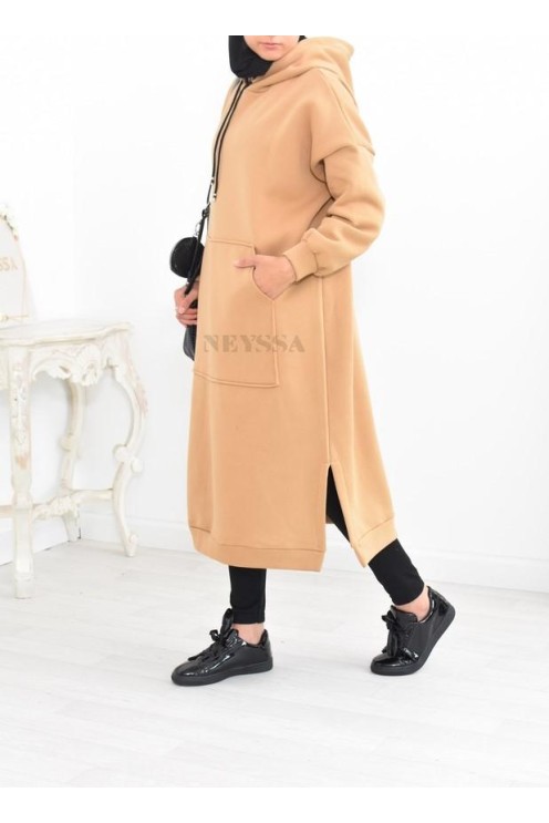 Robe tunique grande taille mastoura ample pour modest fashion hiver