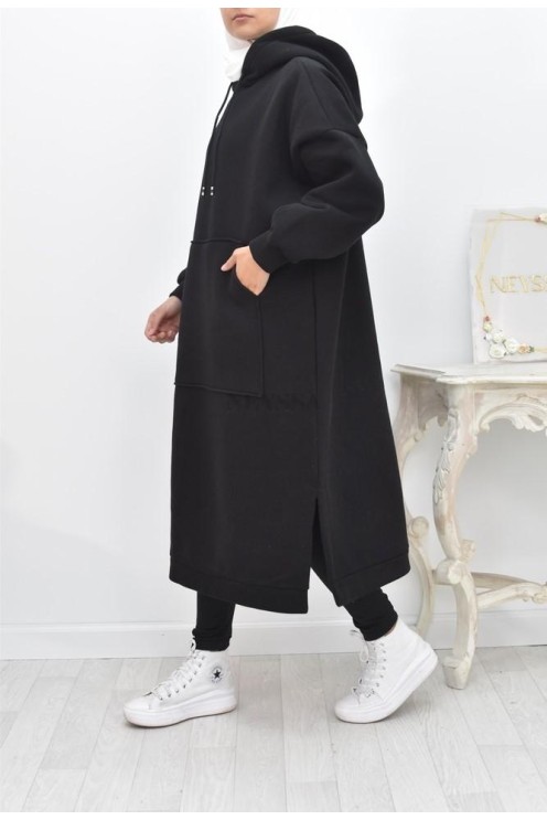 Robe tunique grande taille mastoura ample pour modest fashion hiver