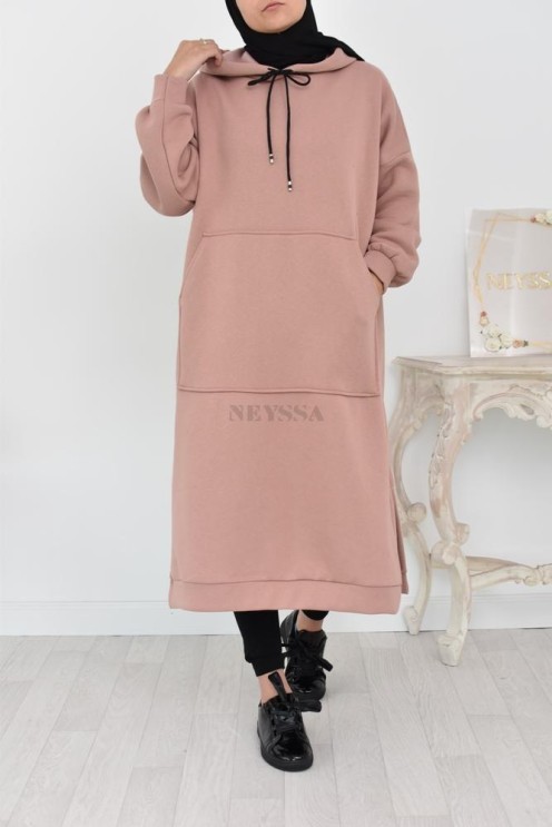Robe tunique grande taille mastoura ample pour modest fashion hiver