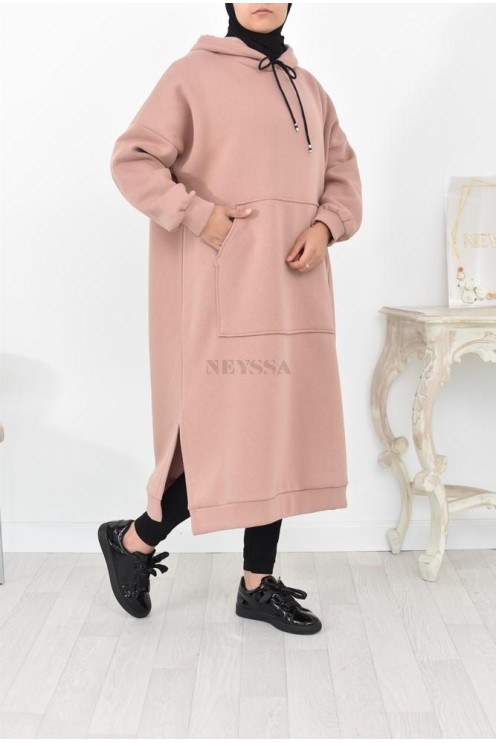 Robe tunique grande taille mastoura ample pour modest fashion hiver