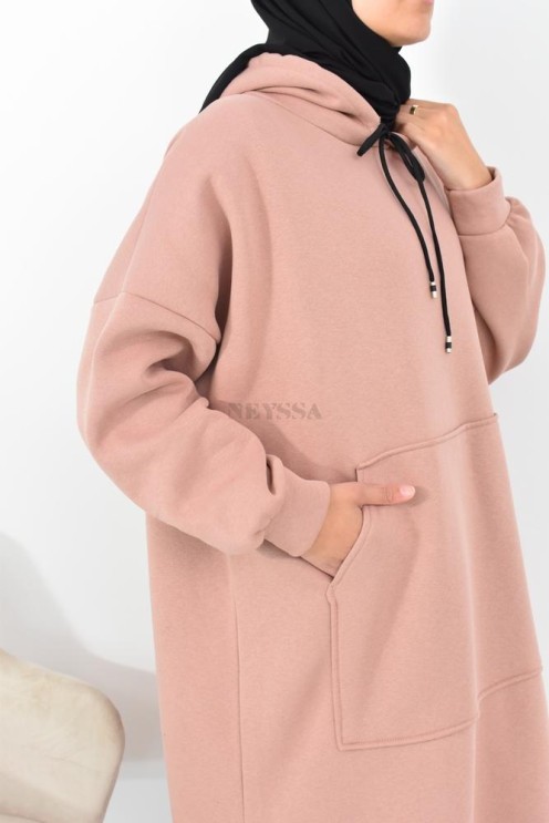 Robe tunique grande taille mastoura ample pour modest fashion hiver